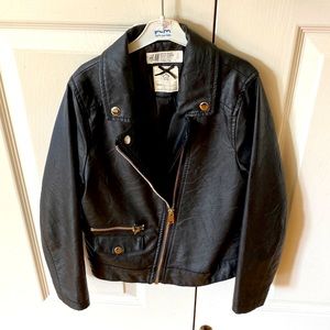 Girls H&M Biker Style Faux Leather Jacket.                   Used three times.